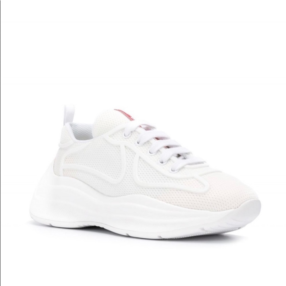 White Prada sneakers 38.5 NWOT